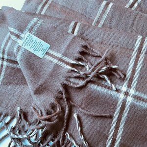 DOCKERS Men's Italian Long Window Pane Plaid Scarf NWOT